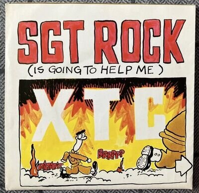 XTC Sgt Rock (Is Going To Help Me) 7” Poster Sleeve 1980 Virgin Records vg+/vg+