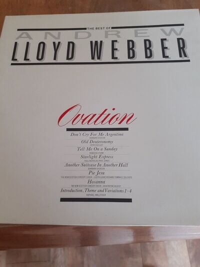 * The Best Of Andrew Lloyd Webber Ovation 12" Vinyl Album LP GATEFOLD VG+