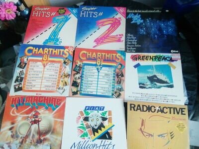 80s Vinyl LP Records Job Lot Madness Human League Eurythmics Wham Ultravox Abba