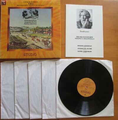 3C 153-02046/50 Beethoven Trios Jacqueline Du Pre Barenboim Zukerman EMI 3LP NM