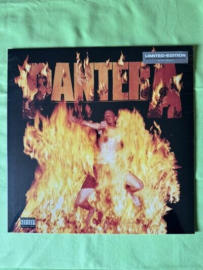 Pantera Reinventing The Steel LIMITED EDITION White & Southern Flames Yellow LP