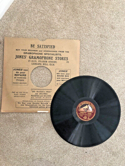 Antique 78rpm Shellac 12" Record. His Masters Voice. Tannhauser.