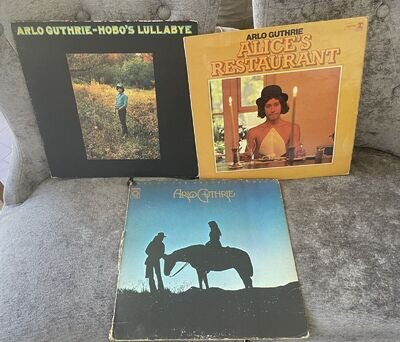 Arlo Guthrie- X3 Lps Inc 1 Usa Press (usa Record Has A lot Of Wear) Lps