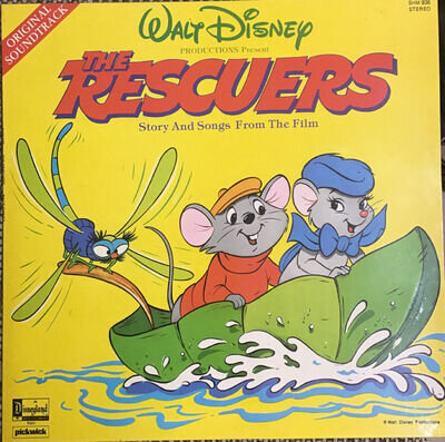 THE RESCUERS (1977)SOUNDTRACK LP.SONGS AND STORY,BOB NEWHART,PICKWICK.