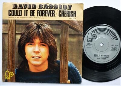 David Cassidy Could It Be Forever 7" Bell BELL1224 VG/VG 1972 picture sleeve, Co