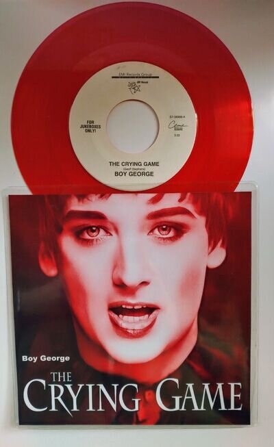 BOY GEORGE THE CRYING GAME 7" US JUKEBOX RED VINYL - FREE CUSTOM PIC SLEEVE