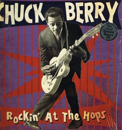 Chuck Berry Rockin At the Hops LP vinyl UK Vip Vop 2014 red vinyl reissue with