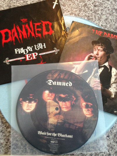 PUNK JOB LOT X 3 - THE DAMNED 7” Vinyl SINGLES - LOVE SONG ,BLACKOUT, ETC