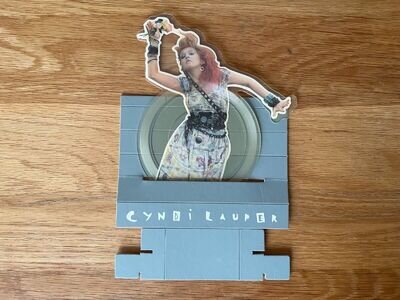 Super rare Cyndi Lauper 5” shaped picture disc unused stand outstanding NM/NM