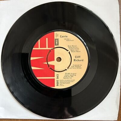 CLIFF RICHARD ‘Carrie / Moving In’ 7" UK vinyl 45rpm SINGLE EX Play Tested