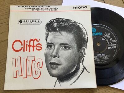 Cliff Richard Cliff’s Hits EP SEG 8202 7” Vinyl Single: Free UK Post