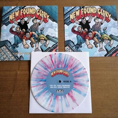 * NEW FOUND GLORY - TIP OF THE ICEBERG - US 45 SPLATTER VINYL SINGLE NM *