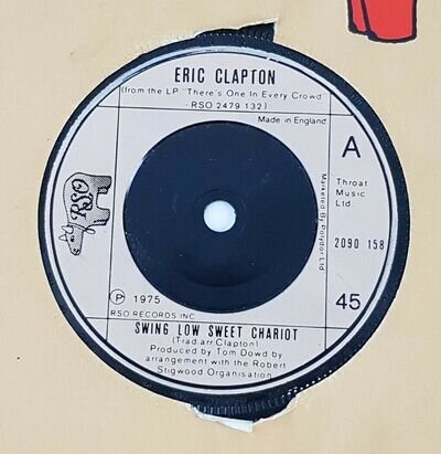 Eric Clapton Swing Low Sweet Chariot Pretty Blue Eyes 2090 158 7" Single Vinyl