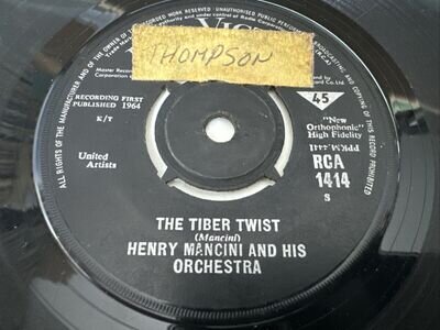 Henry Mancini & Orchestra - The Tiber Twist 7" Vinyl Single Record