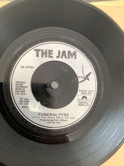 THE JAM 'Funeral Pyre' 7" single. 1981 Polydor - POSP 257/2959 351. VG+