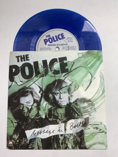 The Police Message In A Bottle Blue Vinyl Single Record AMPP 6001I 1979