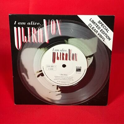 ULTRAVOX I Am Alive 1992 UK 7" CLEAR vinyl single original 45