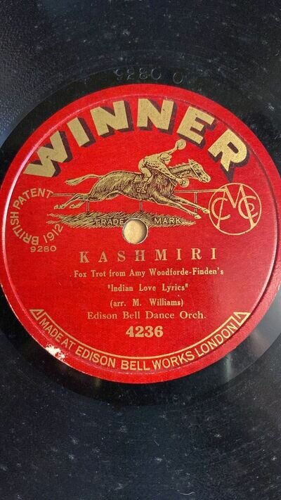 Rare 78rpm record, V+, EDISON BELL DANCE ORCH : Kashmiri , Winner 4236