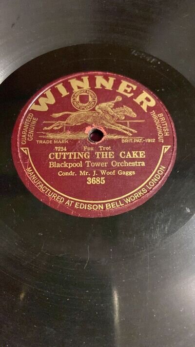 Rare 78rpm record, V+, BLACKPOOL TOWER ORCH : Cutting The Cake , Winner 3685