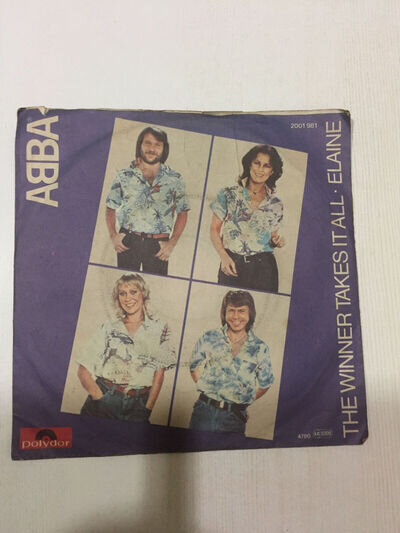 ABBA THE WINNER TAKES IT/ELAINE RARE SINGLE 7" 45 WEST GERMANY polydor EX