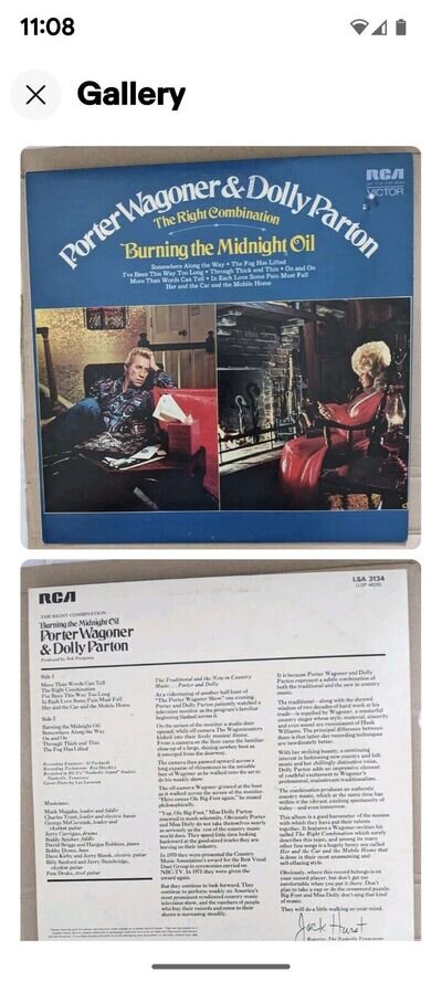 Porter Wagoner And Dolly Parton Job Lot 2 X Lps