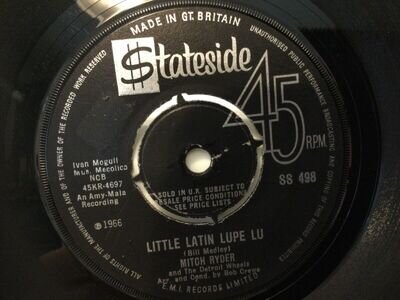 Mitch Ryder - Little Latin Lupe Lu - UK STATESIDE SS 498. VG++