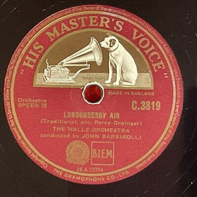 New Symphony Orchestra, Londonderry Air, Fantasia On Green sleeves, 78 rpm