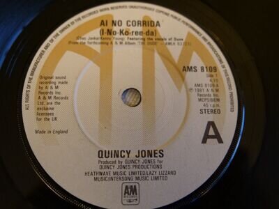 Quincy Jones – Ai No Corrida / There's A Train Leavin' - 7" Single Vinyl AMS8109