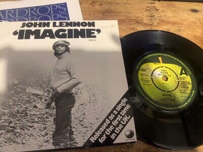 JOHN LENNON THE BEATLES IMAGINE UK APPLE 45 7" DEMO R 6009 IN P/S RARE