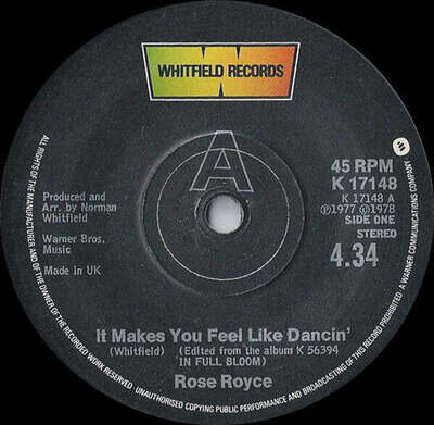 Rose Royce - It Makes You Feel Like Dancin' (7", Single) (Near Mint (NM or M-))