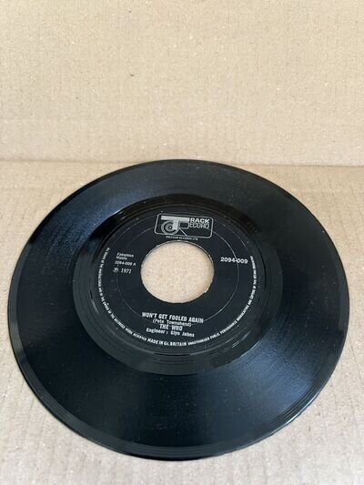 THE WHO WON'T GET FOOLED AGAIN / DONT KNOW MYSELD VG TRACK ROCK VINYL 45 VR5