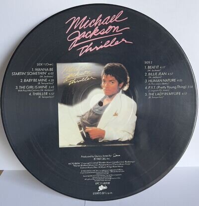 MICHAEL JACKSON Thriller UK Vinyl PICTURE DISC LP