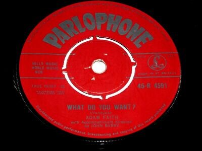 ADAM FAITH "WHAT DO YOU WANT" 1959 PARLOPHONE VINYL 45 DOO-WOP/ ROCK N ROLL