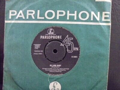 ADAM FAITH " SO LONG BABY " Or.UK PARLOPHONE EX+ COND.IN Or.SL.