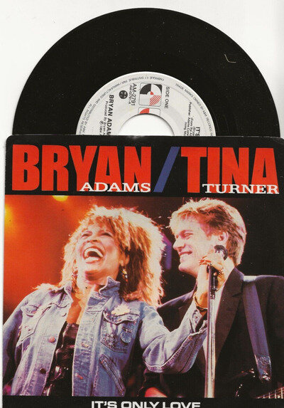 BRYAN ADAMS TINA TURNER IT'S ONLY LOVE ORIGINAL SINGLE FROM CANADA