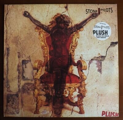 STONE TEMPLE PILOTS. PLUSH. 12" VINYL RECORD w/ FREE TSHIRT TRANSFER.HEAVY METAL