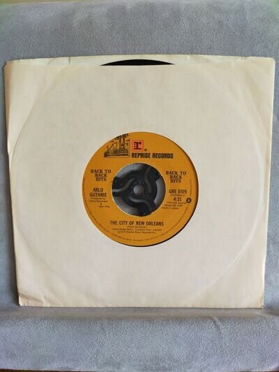 The City of New Orleans Arlo Guthrie Single 45rpm Reprise Records GRE 0109 1972