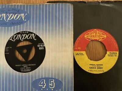 Chuck Berry ~ 2 x 7” UK London Tri Centre & Pye Int. - Sweet Little Sixteen +1