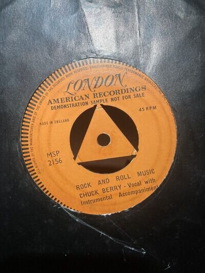 Very Rare Demo Copy Chuck Berry 7 Inch S/s Single Rock And Roll Music Msp2156