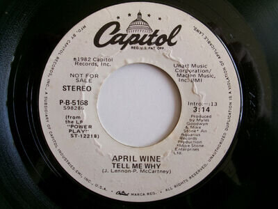 APRIL WINE TELL ME WHY CAPITOL P-B-5168 HARD ROCK PROMO USA