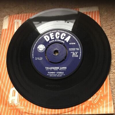 Tommy Steele “Tallahassee Lassie” 7 Inch Vg++( Combined Postage Offer)