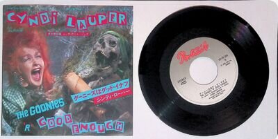 Cyndi Lauper The Goonies 'R' Good Enough/ What A Thrill JAPAN 7" 1985 EX