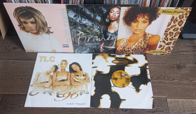 90s R&B - 5×12" Singles - Brandy, Faith Evans, Whitney Houston, Toni Braxton,TLC