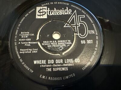 The Supremes - Where Did Our Love Go 7" Vinyl Single Record