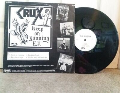 Crux/The Crash - Keep On Running EP 12".Punk Oi Skinhead NO FUTURE.BLITZ. EX/VG