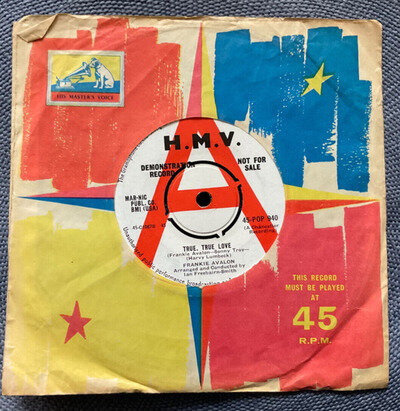 FRANKIE AVALON - TRUE TRUE LOVE rare UK 1961 DEMO PROMO / ROCK ’N’ ROLL / MINT-