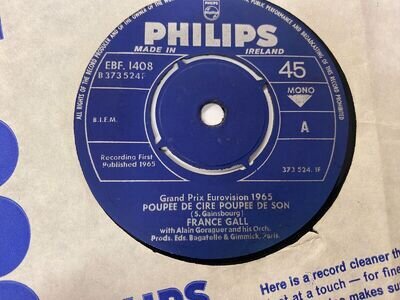 FRANCE GALL - Poupee De Cire - IRISH PRESSING EUROVISION 7" ENTRY 1965 IRELAND