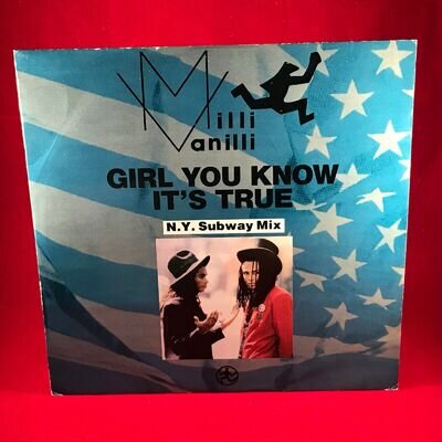 MILLI VANILLI Girl You Know It's True 1988 UK 12" Vinyl Single Cooltempo record