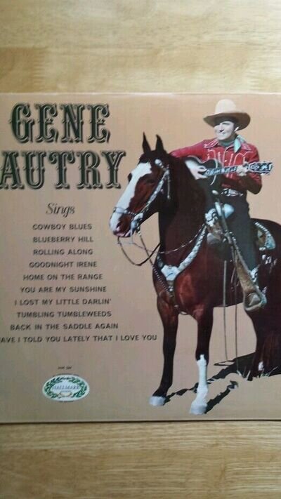 GENE AUTRY - SINGS - UK HALLMARK LP - COWBOY BLUES ETC, 1968 Hallmark HM 584