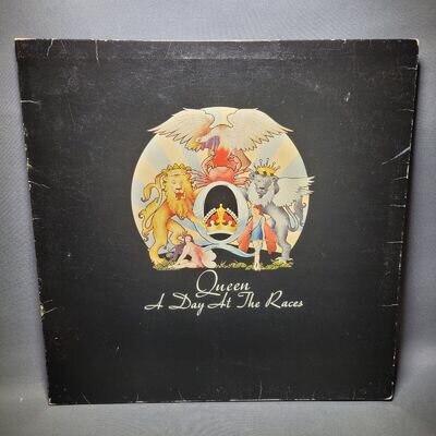 QUEEN A DAY AT THE RACES RARE UK FIRST ISSUE ALBUM + INNER...EMI..EMTC 104